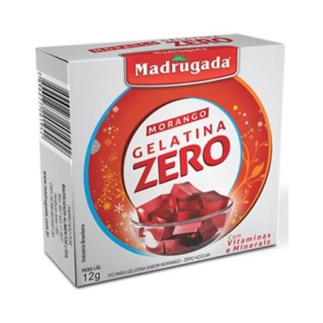 Gelatina madrugada zero morango 12g