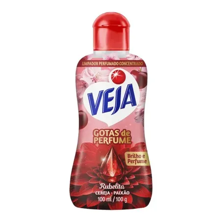 Limpador Perfumado Veja Concentrado Cereja 100ml 
 