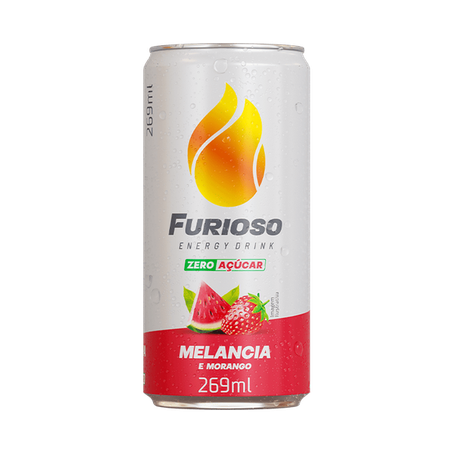 Energetico Furioso 269ml Sem Acucar Melancia Morango