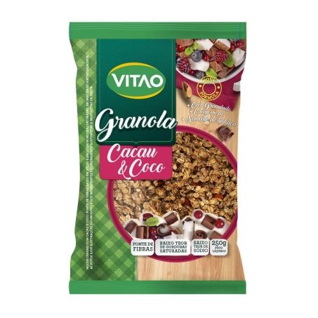 GRANOLA VITAO 250G CACAU E COCO