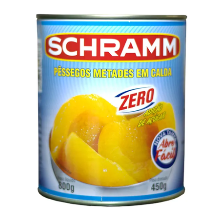 Pêssego em Calda Schramm Zero Lata 450G