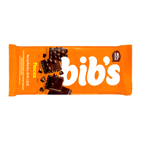 CHOCOLATE BIBS 80G 40%CACAU FLOCOS