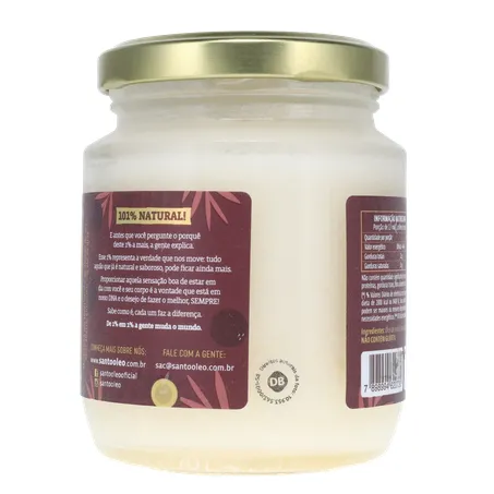 Óleo de Coco Santo Óleo Extra Virgem  Pote de Vidro 200ml 360-16
