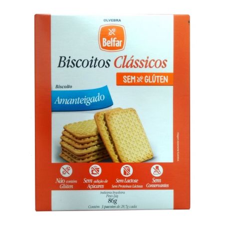 Biscoito Doce Belfar Amanteigado Embalagem 86G