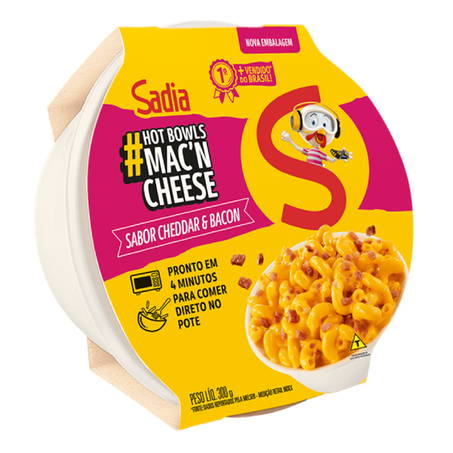 MACARRÃO MACN CHEESE SADIA BACON CONG 300G
