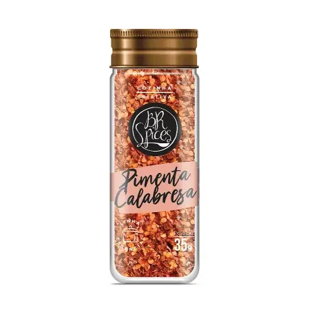 Pimenta Calabresa Flocos Br Spices Vidro 35g 
 