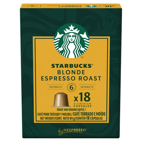 Café em Cápsula Torrado e Moído Blonde Espresso Roast Starbucks 94g 18 Unidades  