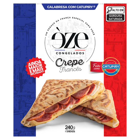 Crepe Congelado Francês Èze Crêperie Calabresa com Catupiry Original 240G