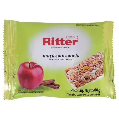 Barra Cereal Ritter 66g Maca Com Canela