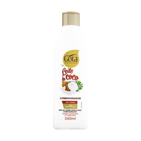Shampoo gota dourada com leite de coco 340ml