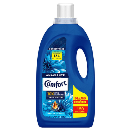 Amaciante de Roupas Concentrado Comfort Cuidado Essencial Cuidado Intensivo 3L