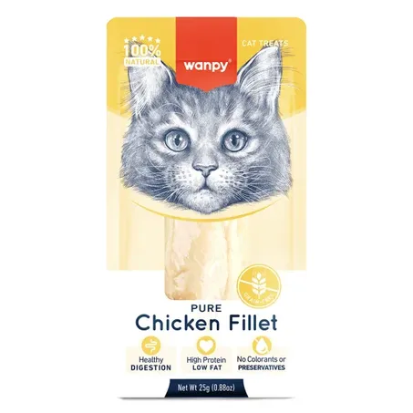 Petisco Para Gato Wanpy Fillet Natural de Frango 25g