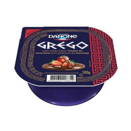 Iogurte danone grego fondue de chocolate com morango 90g