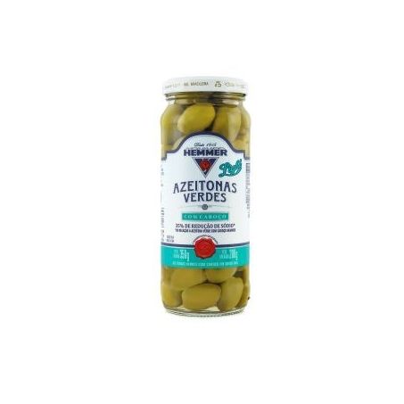 AZEITONAS HEMMER 200G VERDES C/CAROCO LIGHT 