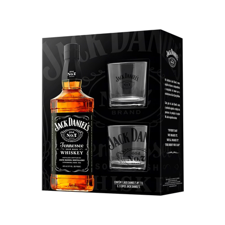 Kit Whisky Jack Daniels Com 2 Copos 1L