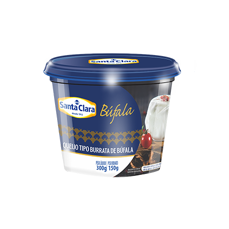QUEIJO TIPO BURRATA DE BÚFALA SANTA CLARA POTE 150G