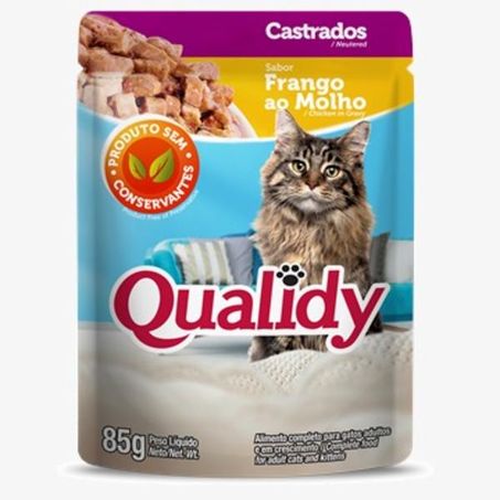 Racao qualidy cat fgo ao molho sc 85g