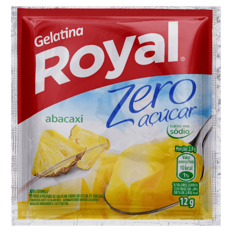 Gelatina royal abacaxi zero açúcar 12g