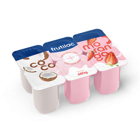Bebida Láctea Morango e Coco Frutilac 480g