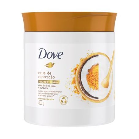 Máscara de Tratamento Dove Ritual de Reparação com Óleo de Coco e Cúrcuma Pote 500gr