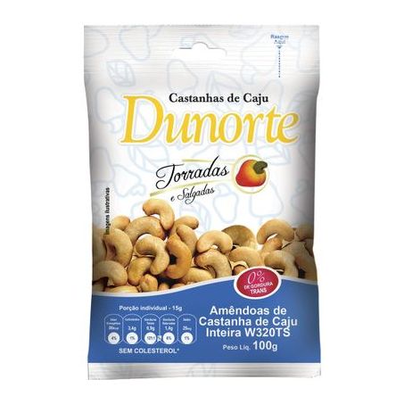 Castanha de Cajú Dunorte Sachê 100g