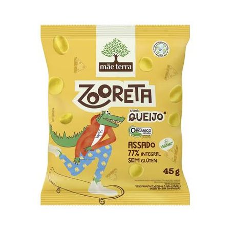 SALGADINHO MÃE TERRA ZOORETA QUEIJO PACOTE 45G