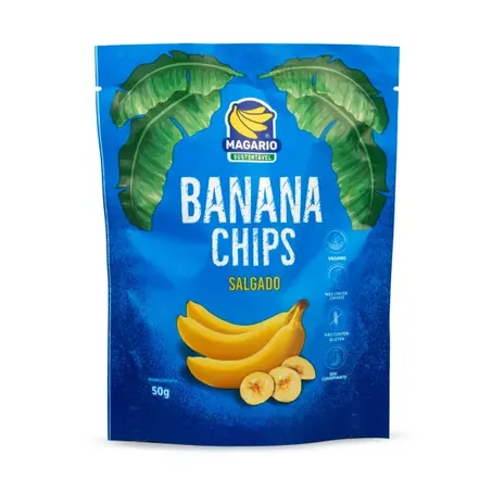 CHIPS DE BANANA MAGARIO SALGADO 50G