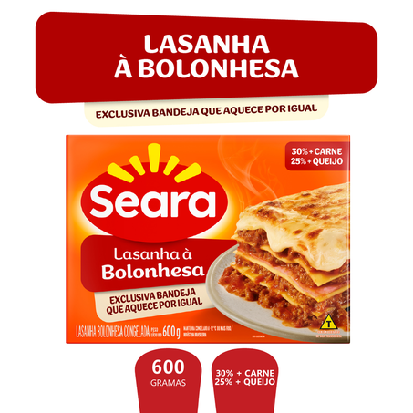 Lasanha Seara à Bolonhesa 600G