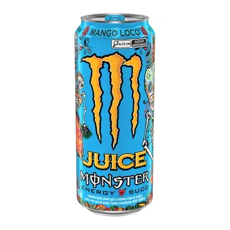Monster Energético Juice Mango Loco 473Ml Suco De Manga E Mix De Frutas Cítricas Naturais