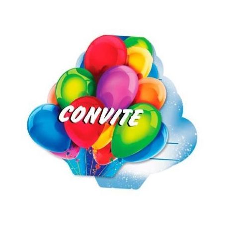Convite foto balões regina c/8