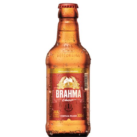 Cerveja garrafa 300ml brahma (retornável)