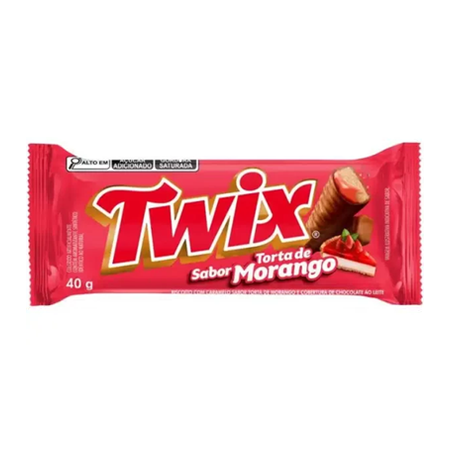 BOMBOM TWIX SABOR TORTA DE MORANGO 40G