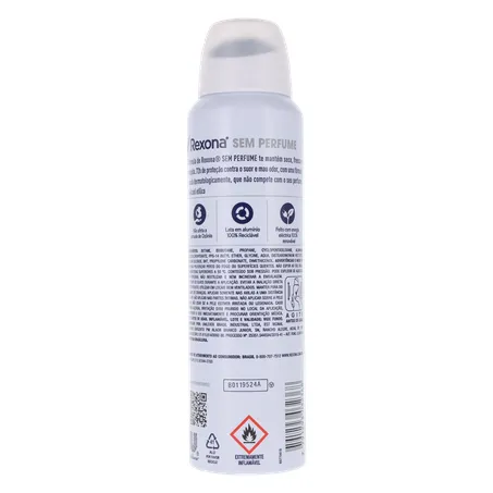 Desodorante Aerosol Rexona Women sem Perfume 150ml 360-18