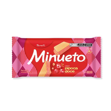 BISCOITO WAFER MINUETO PIPOCA DOCE STICK 73G