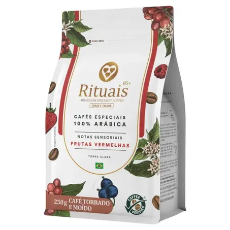 CAFE TORRADO E MOIDO 3CORACOES RITUAIS POUCH 250G FRUTAS VERMELHAS