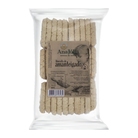 Biscoito Ana Julia Delicias Colônia Amanteigado 200G