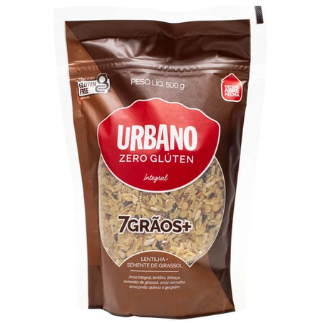 Arroz integral urbano 500gr 7graos 0%glu lentilha