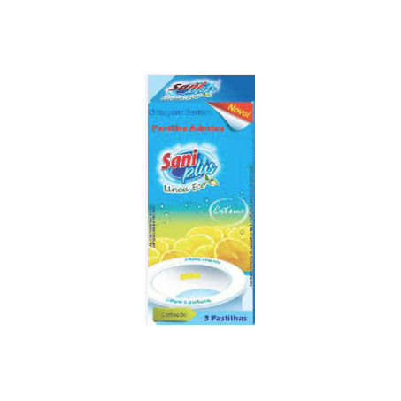 Deterg Sanit Saniplus Pastilha Adesiva C/3 Citrus