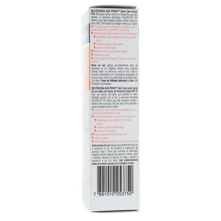 PROTETOR SOLAR FACIAL NEUTROGENA SUN FRESH DERM CARE SEM COR FPS 70 40G 360-8
