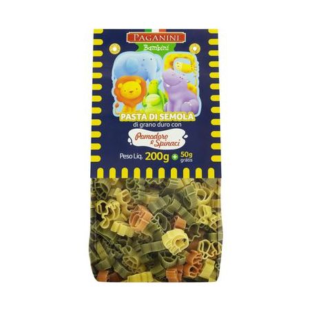 MACARRAO PAGANINI BAMBINI TRICOLORI BICHINHOS 250G