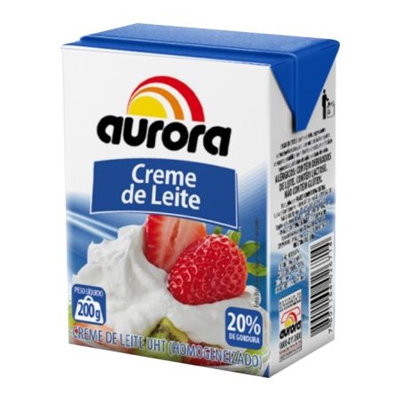 Creme de Leite UHT Homogeneizado Aurora Caixa 200gr