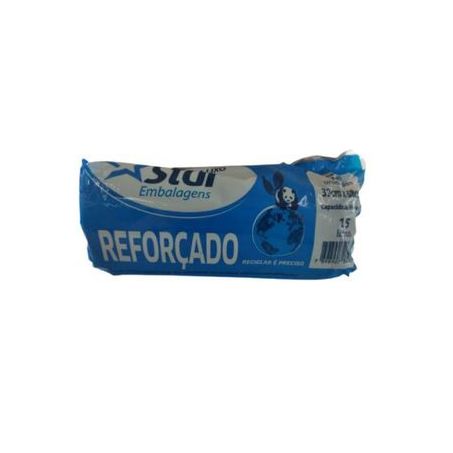 Saco Para Lixo Star Reforçado 110l Com 15