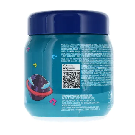 GEL FIXADOR INFANTIL TRÁ LÁ LÁ KIDS MEGA FIXAÇÃO POTE 250G 360-14