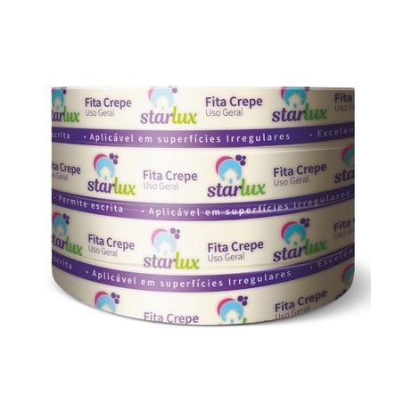Fita Adesiva Starlux Crepe 18mm x 50m