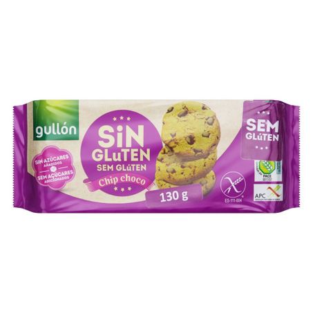 Biscoito gullón chip chocolate 130 gr