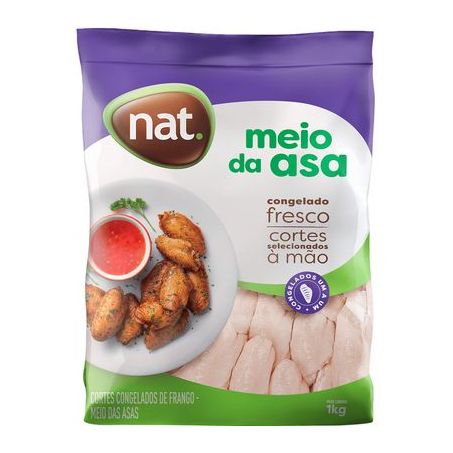 Meio Das Asas De Frango Nat Congelado 1kg