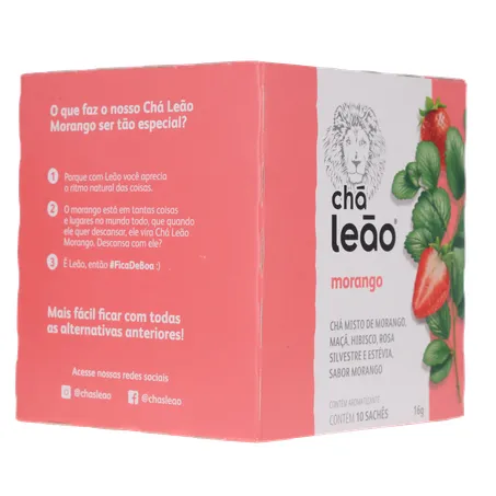Chá Leão Morango Sachê 10UN 360-31