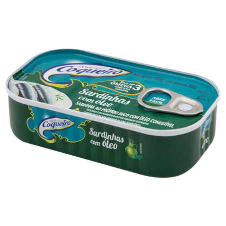 Sardinha com óleo coqueiro
