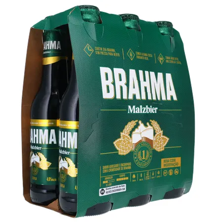 Cerveja Brahma Malzbier Long Neck 355ml C/6 360-14