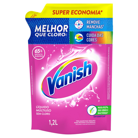 Tira-manchas em Gel Vanish 1,2 Litro - Pink - Sachê